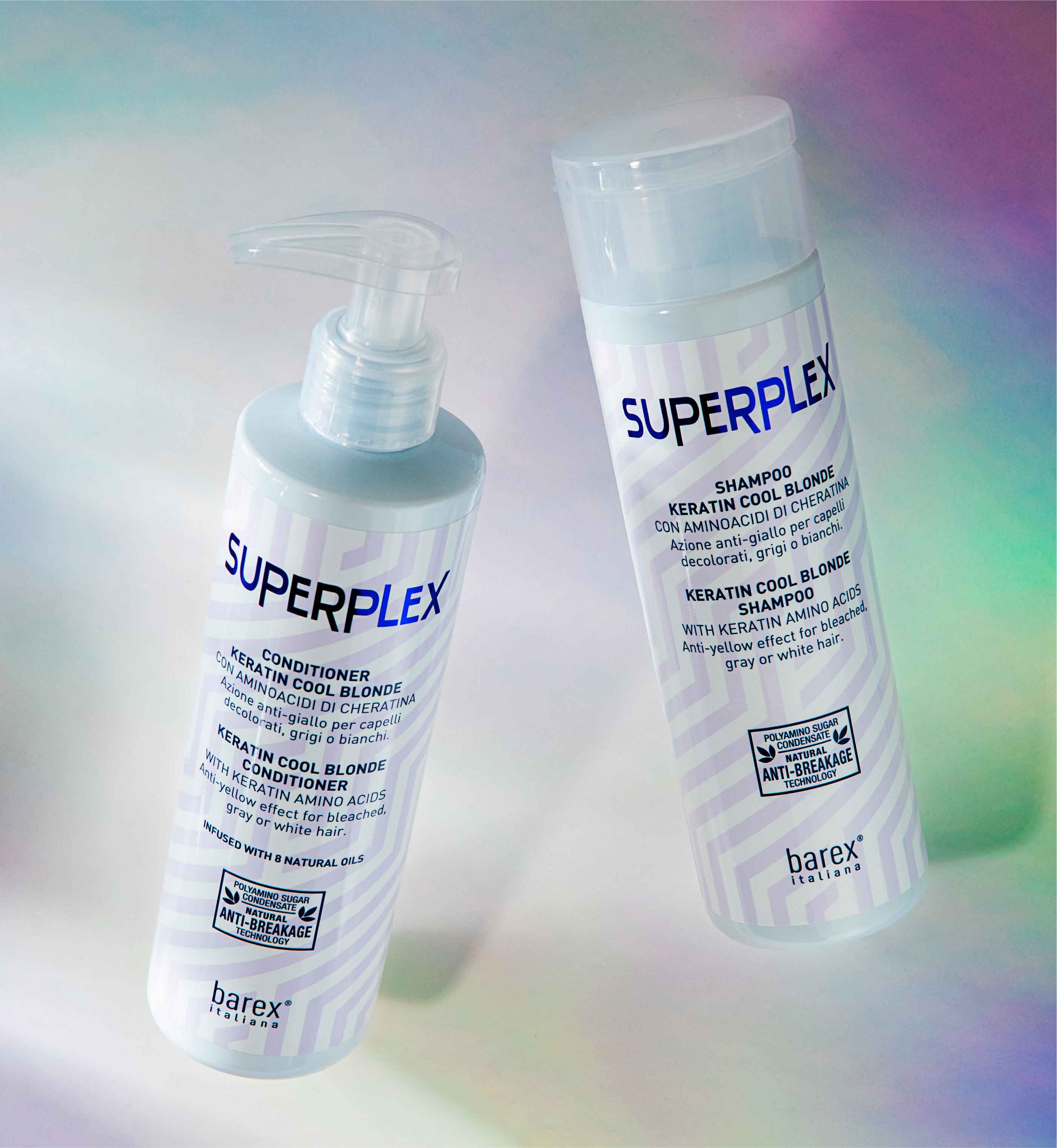 Superplex capelli biondi Keratin cool blonde antigiallo Barex Italiana