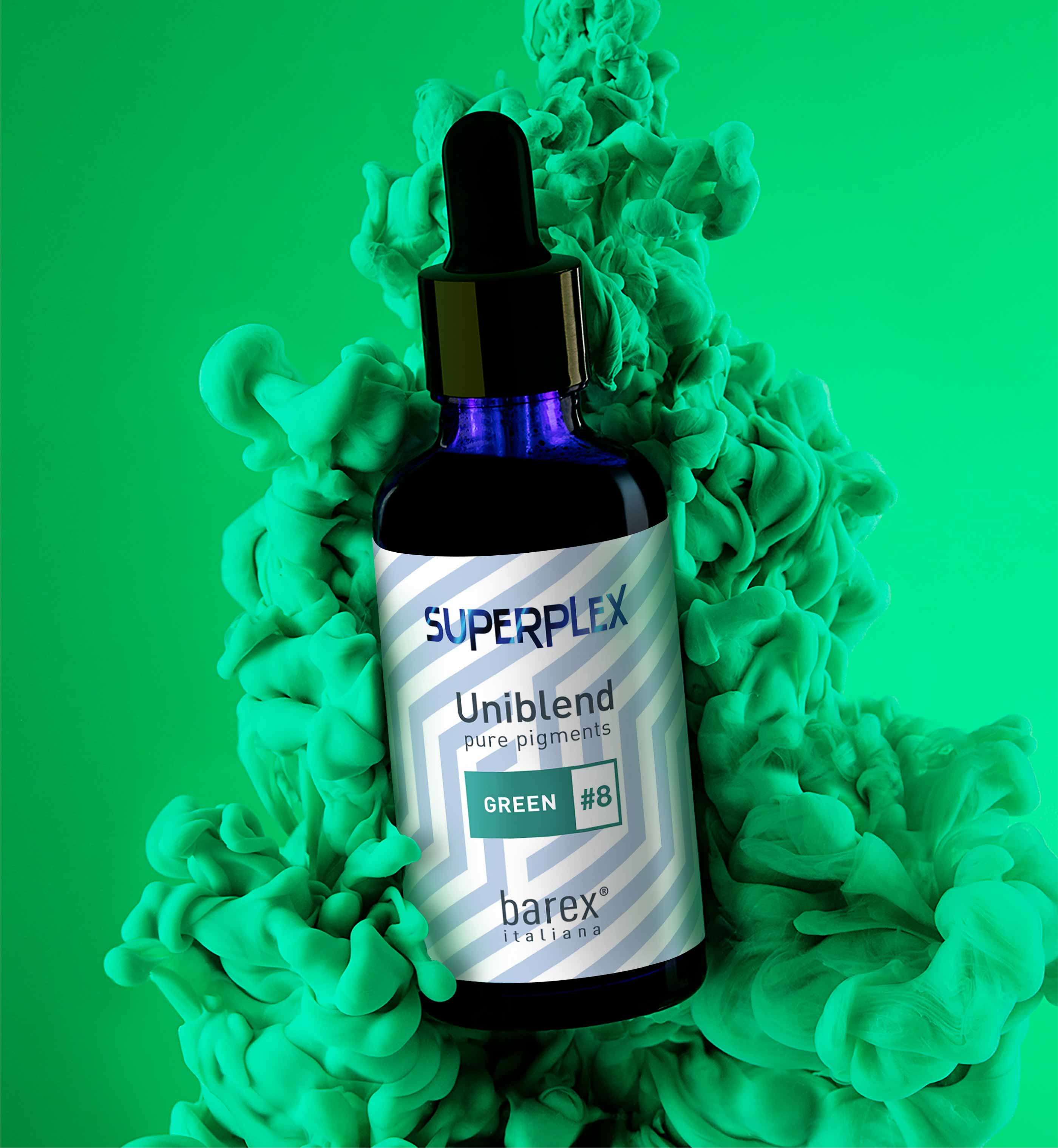 Superplex Uniblend colorazione diretta pigmenti colorati verde Barex Italiana
