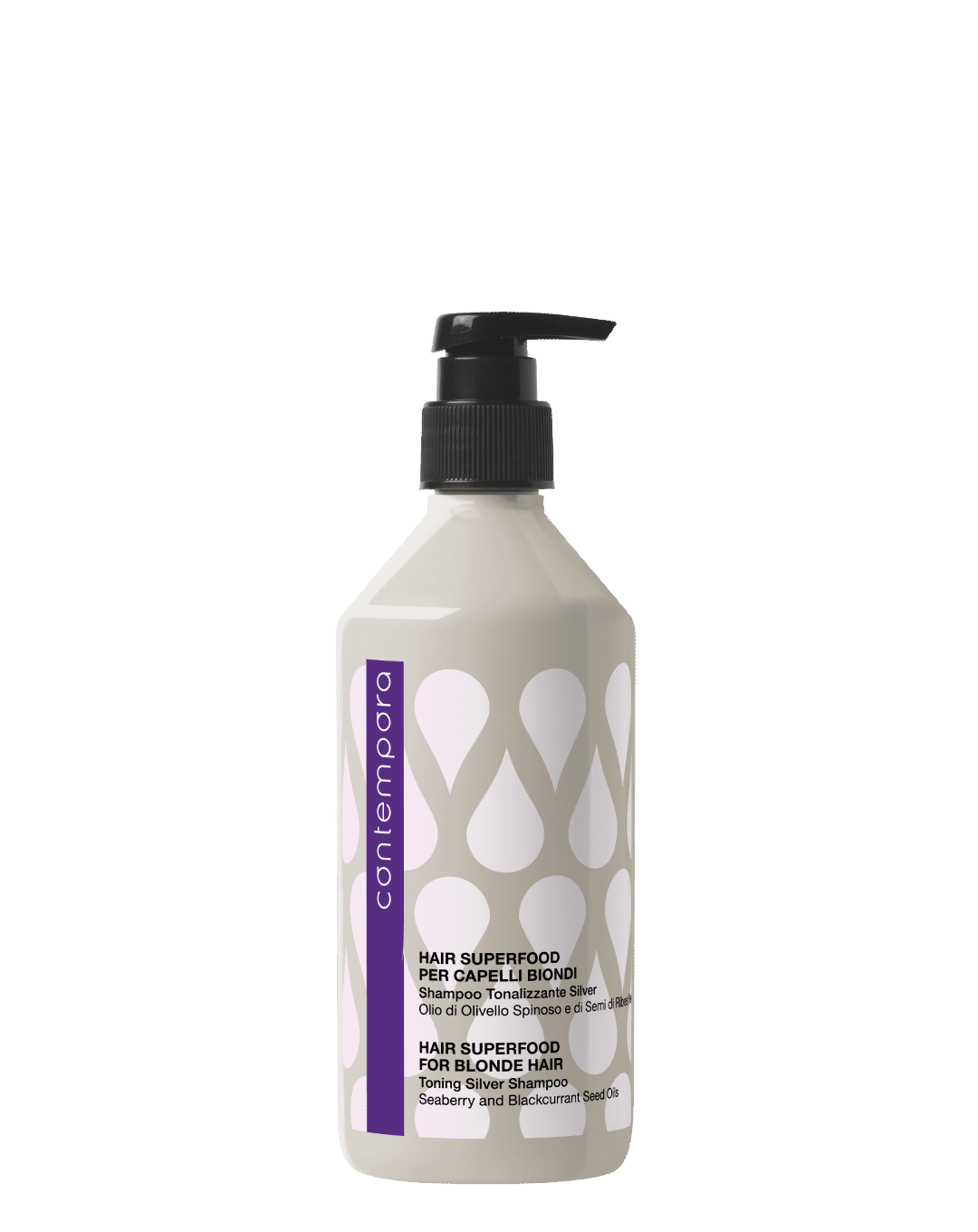 Contempora Shampoo Tonalizzante Silver capelli biondi grigi antigiallo Barex Italiana